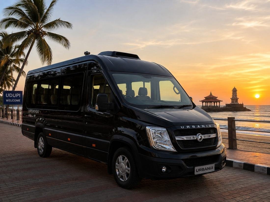 Force Urbania 16+1 tempo traveller on hire with driver in Udupi